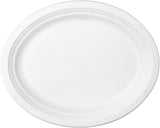 12.5x10" Oval White Plate 500pack