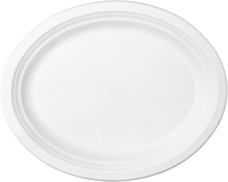 10.25x7.75" Oval  White Plate 500pcs