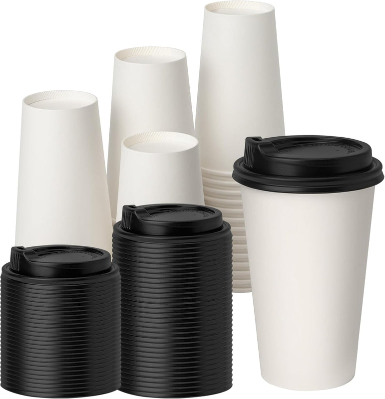 16oz Hot Coffee Cups with Lid