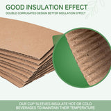 16oz Hot Coffee Cups with Lids and Sleeves