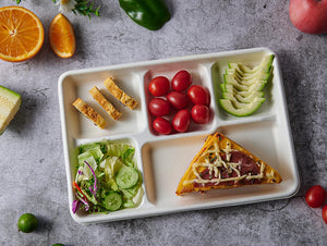 5 Compartment Compostable Tray 500pcs/case